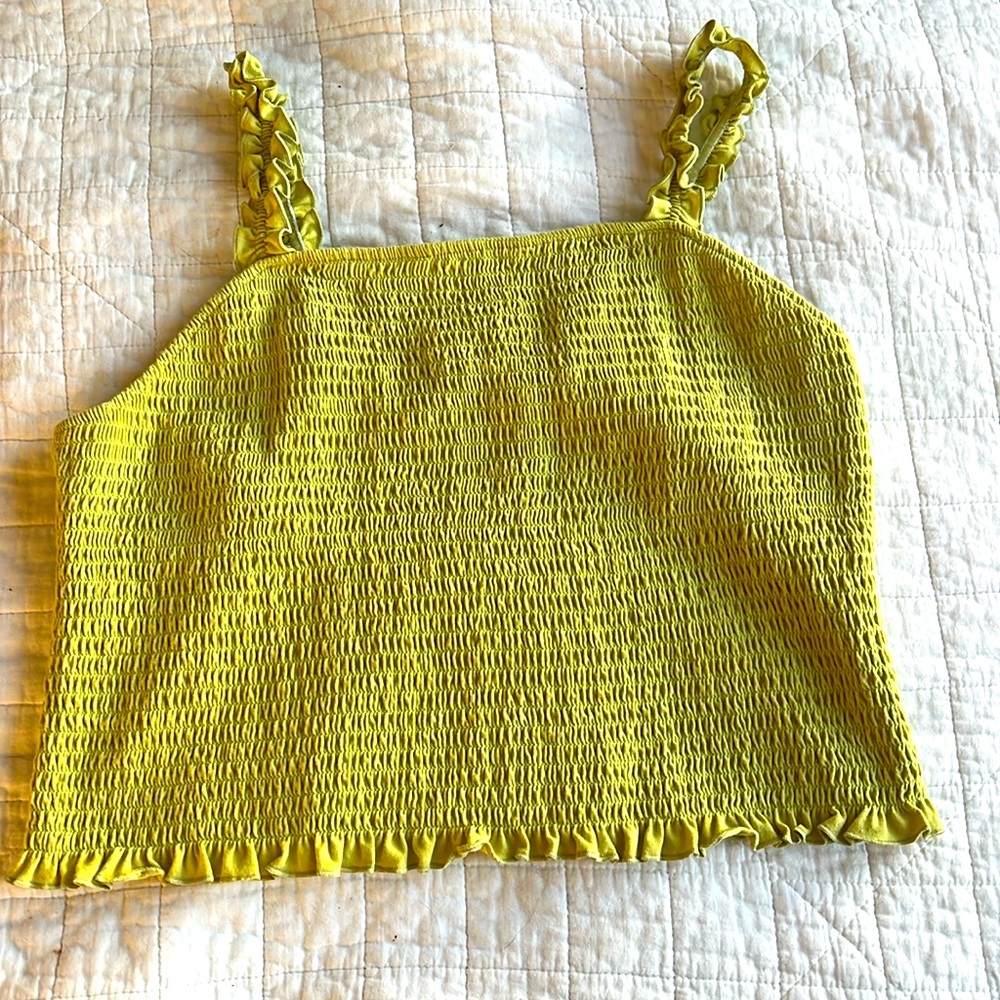 Lime green cropped tank by SO